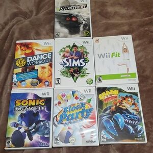 Nintendo Wii Game Collection - White and Multicolor